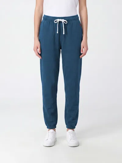 Polo Ralph Lauren Straight-leg Cotton Jogging Trousers With Logo In Blue