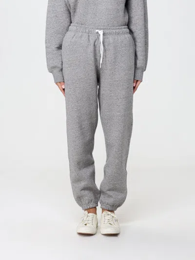 Polo Ralph Lauren Straight-leg Cotton Jogging Trousers With Logo In Gray