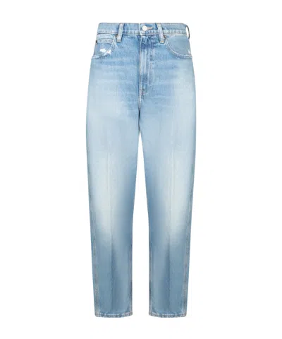 Polo Ralph Lauren Straight-leg Distressed Jeans In Blue