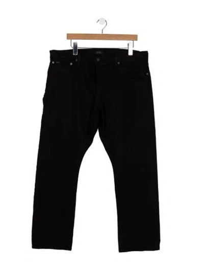Pre-owned Polo Ralph Lauren Straight-leg Jeans In Black