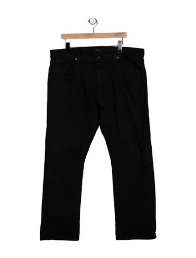 Pre-owned Polo Ralph Lauren Straight-leg Jeans In Black