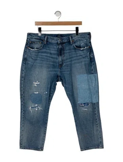 Pre-owned Polo Ralph Lauren Straight-leg Jeans In Blue