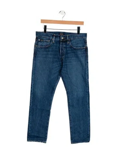 Pre-owned Polo Ralph Lauren Straight-leg Jeans In Blue