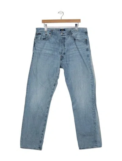 Pre-owned Polo Ralph Lauren Straight-leg Jeans In Blue