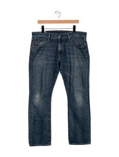 Pre-owned Polo Ralph Lauren Straight-leg Jeans In Blue