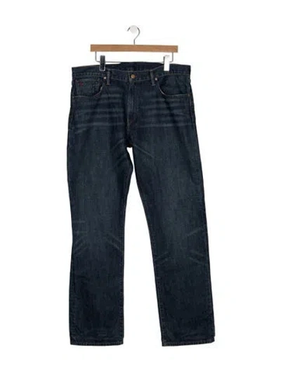 Pre-owned Polo Ralph Lauren Straight-leg Jeans In Blue