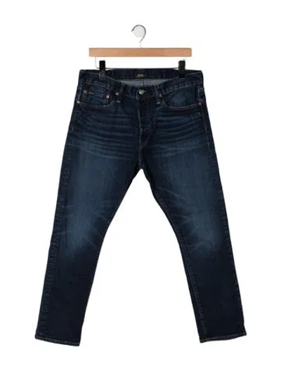 Pre-owned Polo Ralph Lauren Straight-leg Jeans In Blue