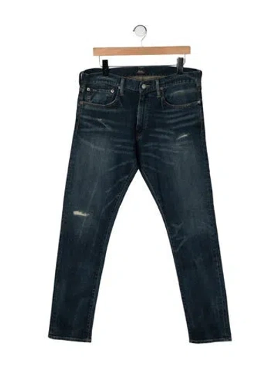 Pre-owned Polo Ralph Lauren Straight-leg Jeans In Blue