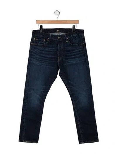 Pre-owned Polo Ralph Lauren Straight-leg Jeans In Blue