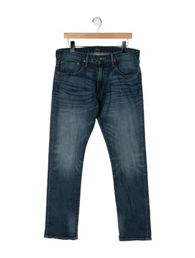 Pre-owned Polo Ralph Lauren Straight-leg Jeans In Blue