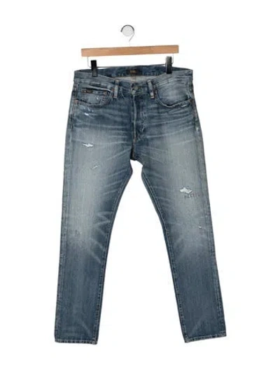 Pre-owned Polo Ralph Lauren Straight-leg Jeans In Blue