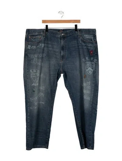 Pre-owned Polo Ralph Lauren Straight-leg Jeans In Blue