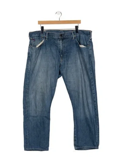 Pre-owned Polo Ralph Lauren Straight-leg Jeans In Blue