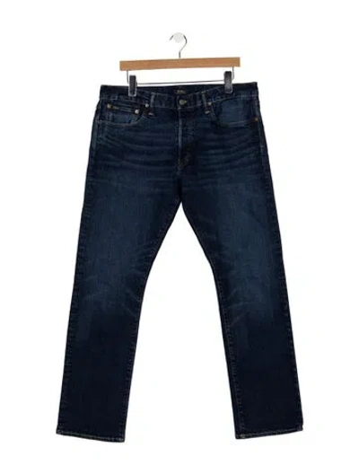 Pre-owned Polo Ralph Lauren Straight-leg Jeans In Blue