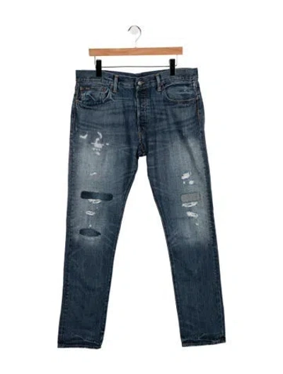 Pre-owned Polo Ralph Lauren Straight-leg Jeans In Blue