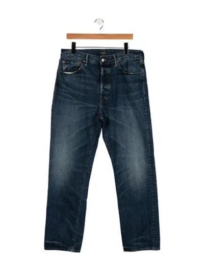 Pre-owned Polo Ralph Lauren Straight-leg Jeans In Blue