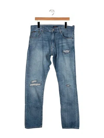 Pre-owned Polo Ralph Lauren Straight-leg Jeans In Blue