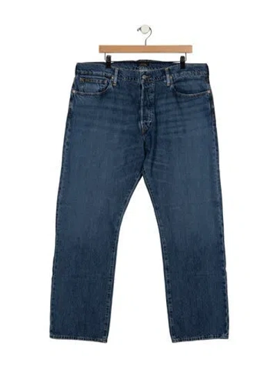 Pre-owned Polo Ralph Lauren Straight-leg Jeans In Blue