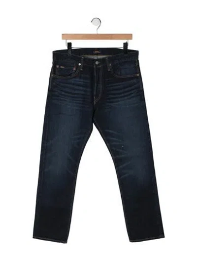 Pre-owned Polo Ralph Lauren Straight-leg Jeans In Blue