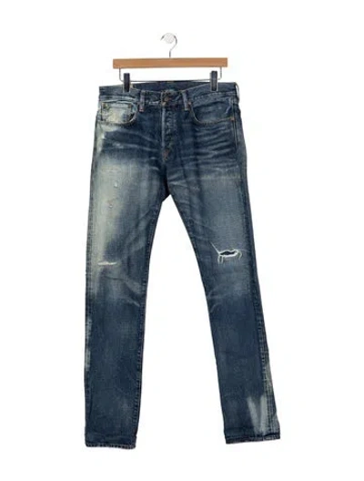 Pre-owned Polo Ralph Lauren Straight-leg Jeans In Blue