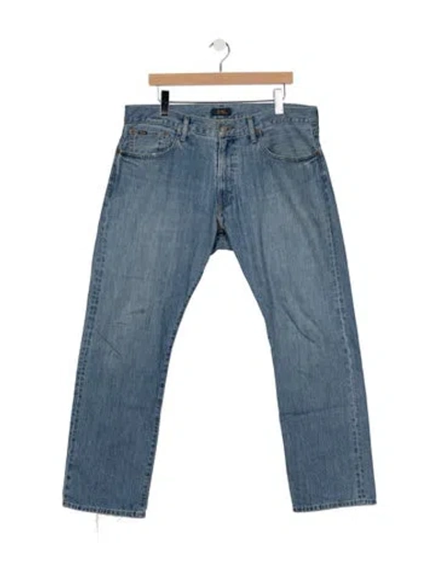 Pre-owned Polo Ralph Lauren Straight-leg Jeans In Blue