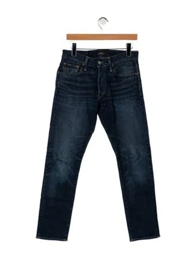 Pre-owned Polo Ralph Lauren Straight-leg Jeans In Blue