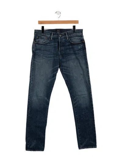 Pre-owned Polo Ralph Lauren Straight-leg Jeans In Blue