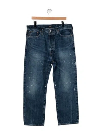 Pre-owned Polo Ralph Lauren Straight-leg Jeans In Blue