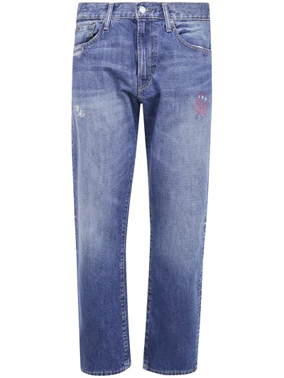 Polo Ralph Lauren Woven Straight Jeans In Blue