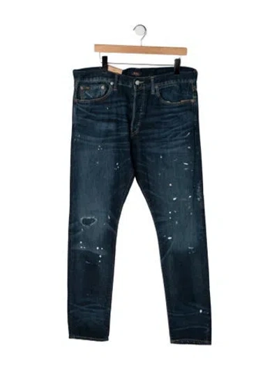 Pre-owned Polo Ralph Lauren Straight-leg Jeans W/ Tags In Blue