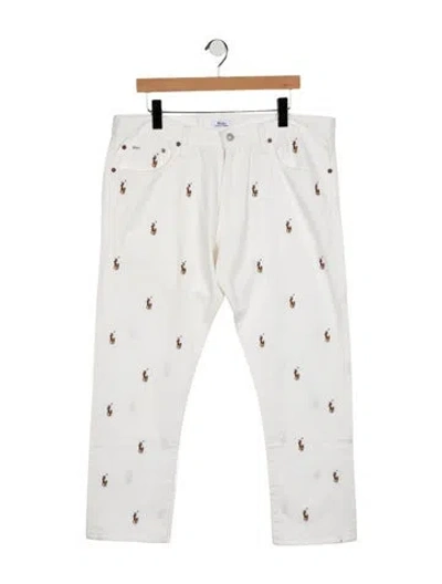 Pre-owned Polo Ralph Lauren Straight-leg Jeans In White