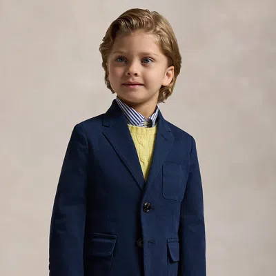 Polo Ralph Lauren Kids' Stretch Chino Suit Jacket In Bright Navy