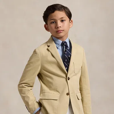 Polo Ralph Lauren Kids' Stretch Chino Suit Jacket In Tan