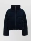 Polo Ralph Lauren Stretch Corduroy Down Jacket With High Collar In Black