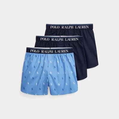 Polo Ralph Lauren Stretch Cotton Boxer 3-pack In Gold