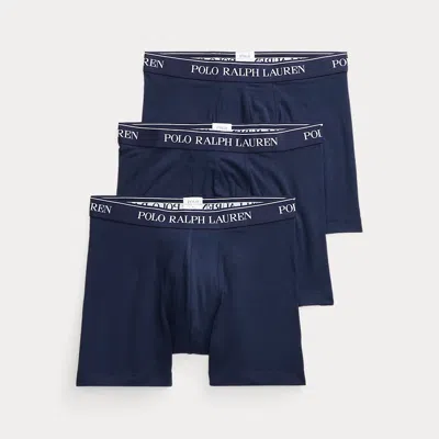 Polo Ralph Lauren Stretch-cotton Boxer Brief 3-pack In Blue