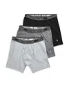 Polo Ralph Lauren Classic Fit Woven Cotton Boxer 3-pack In Black/gray