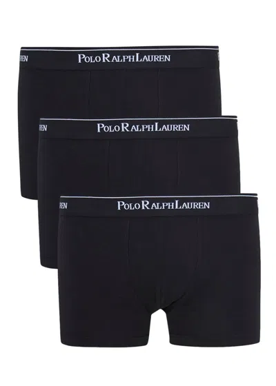 Polo Ralph Lauren Stretch Cotton Boxer Briefs In Black