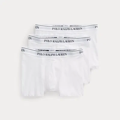 Polo Ralph Lauren Stretch Cotton Boxer Shorts 3-pack In White