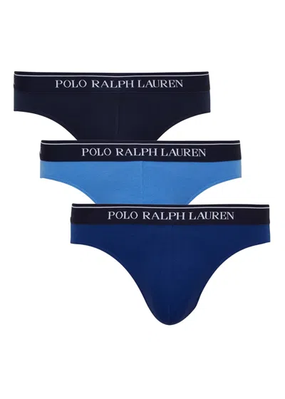 Polo Ralph Lauren Stretch-cotton Briefs In Blue