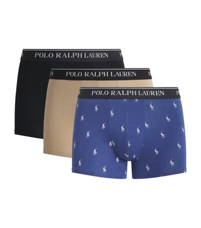 Polo Ralph Lauren Three Pack Logo Waistband Briefs In Multicolour