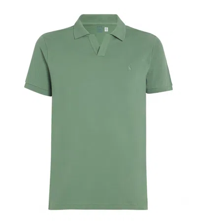 Polo Ralph Lauren Stretch Cotton Custom-fit Polo Shirt In Green