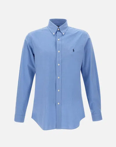 Polo Ralph Lauren Core Replen Cotton Shirt In Blue