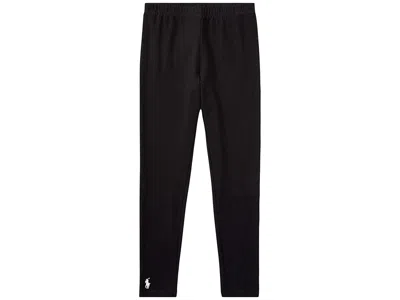 Polo Ralph Lauren Stretch Cotton Legging (big Kids) Girl's Casual Pants Polo Black : Lg (12-14 Big Kid)