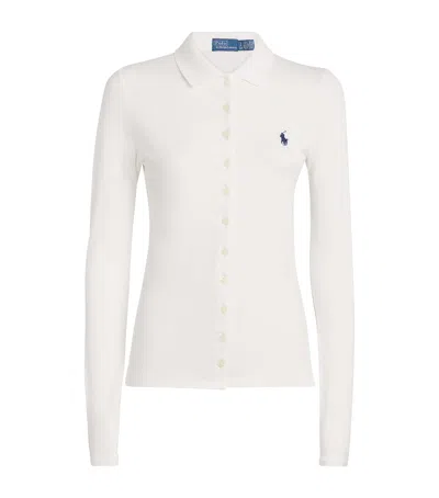 Polo Ralph Lauren Stretch-cotton Polo Pony Shirt In White