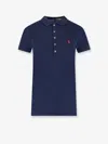 Polo Ralph Lauren Stretch Cotton Polo Shirt With Logo Embroidery In Blue