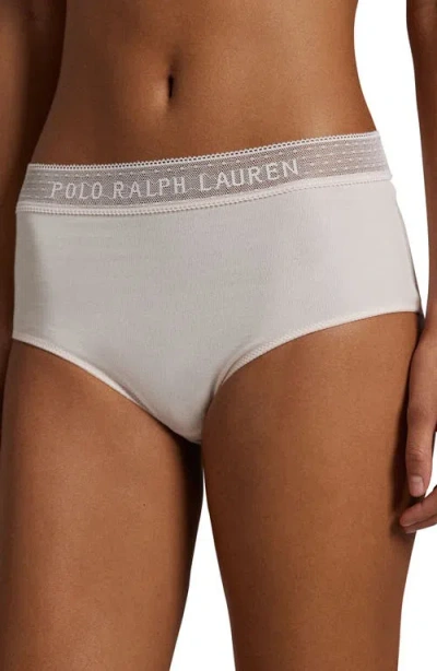 Polo Ralph Lauren Stretch Cotton Rib Boyshorts In Garden Rose
