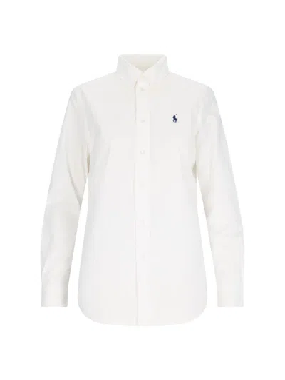 Polo Ralph Lauren Stretch Cotton Shirt In White