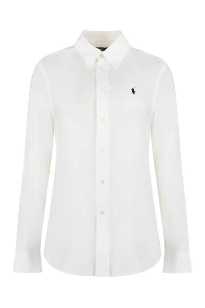 Polo Ralph Lauren Stretch Cotton Shirt In White