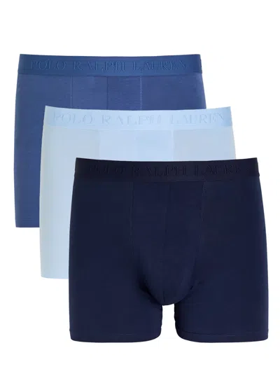 Polo Ralph Lauren Stretch-cotton Trunks In Blue